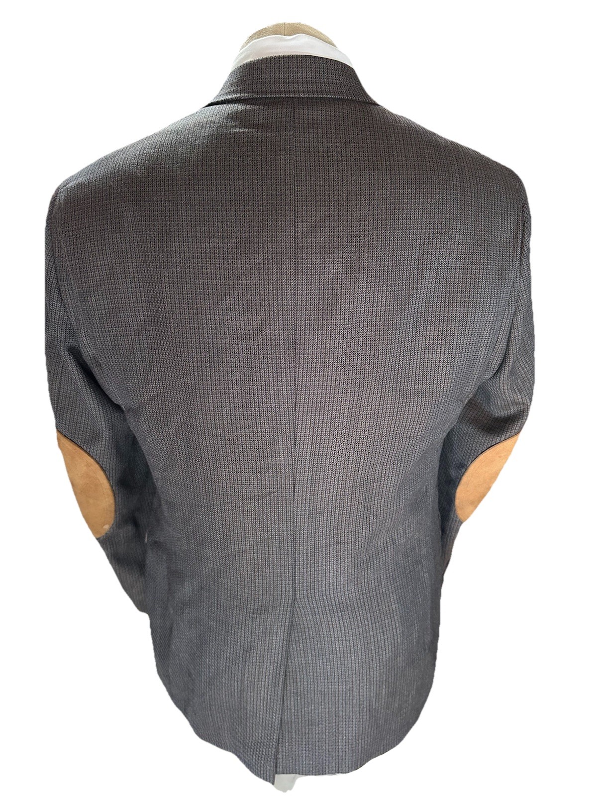 Austin Reed Sport Coat Men 42R suede elbow patches merino wool Brown