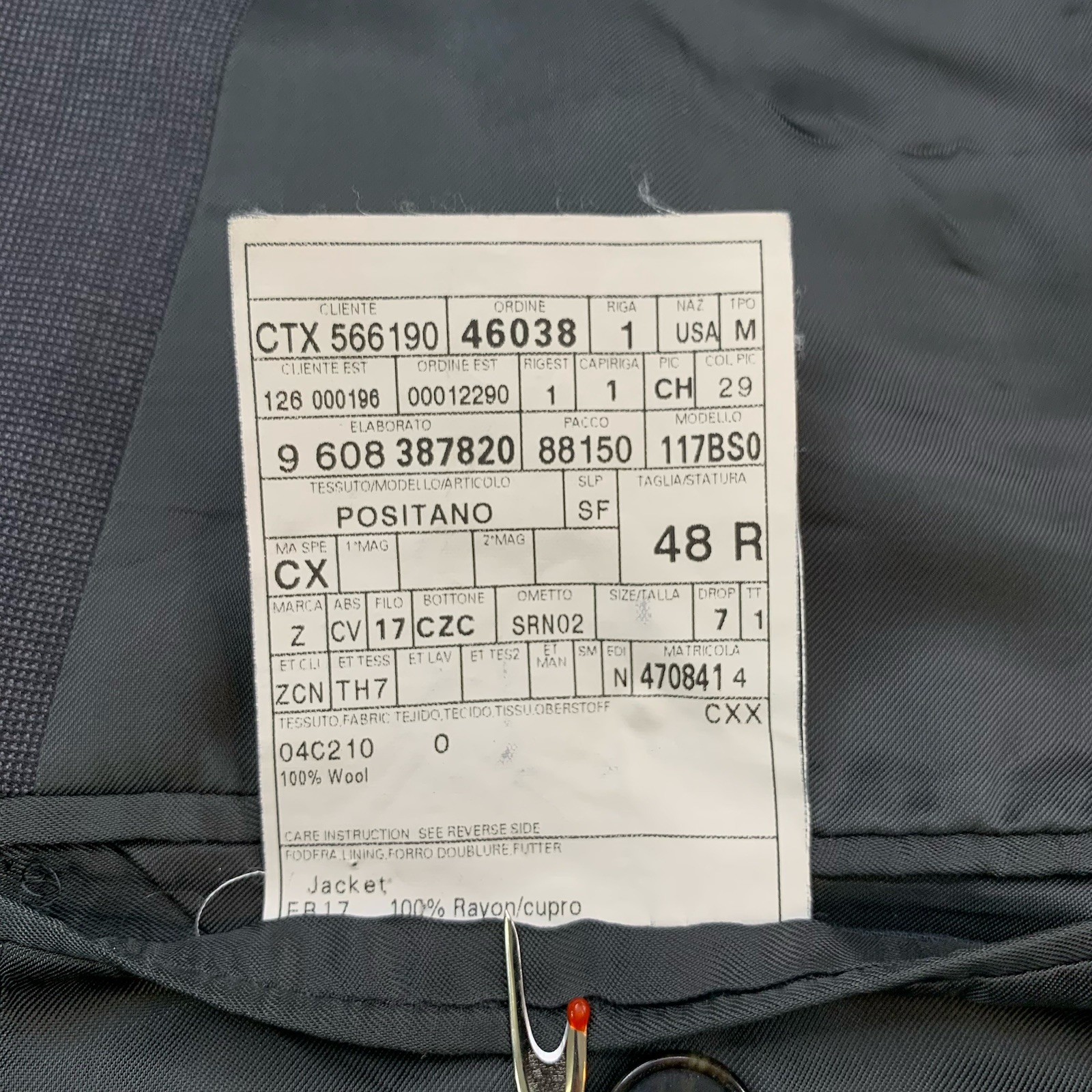 Mint! 38 R Ermenegildo Zegna » 15 Mil Mil 15 » Charcoal Micro Knit Wool Blazer