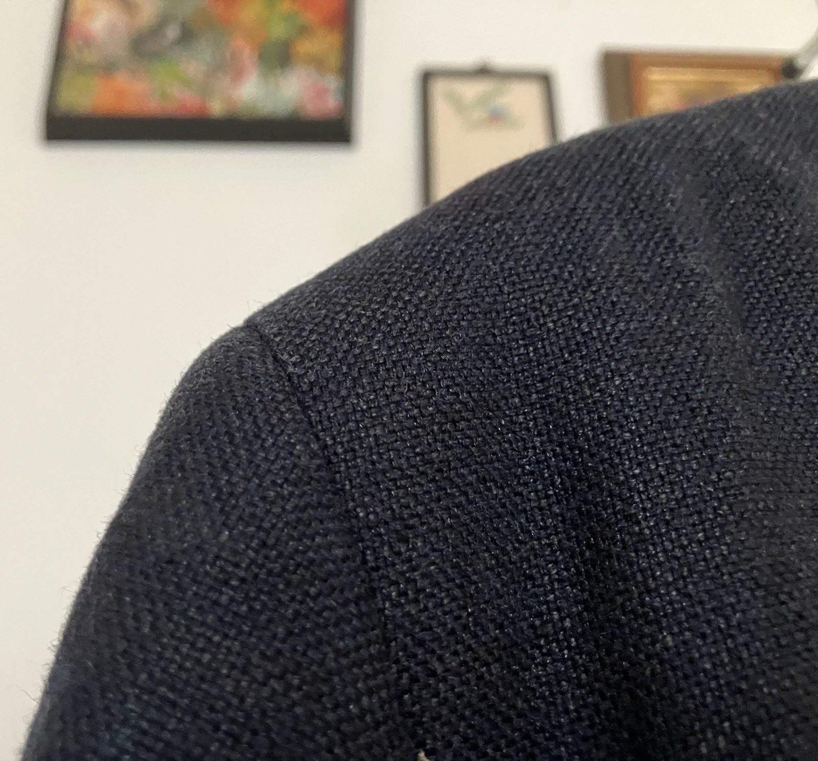 Brooks Brothers Navy Linen & Silk & Wool Sport Coat Made in ITALY 50 L Summer!