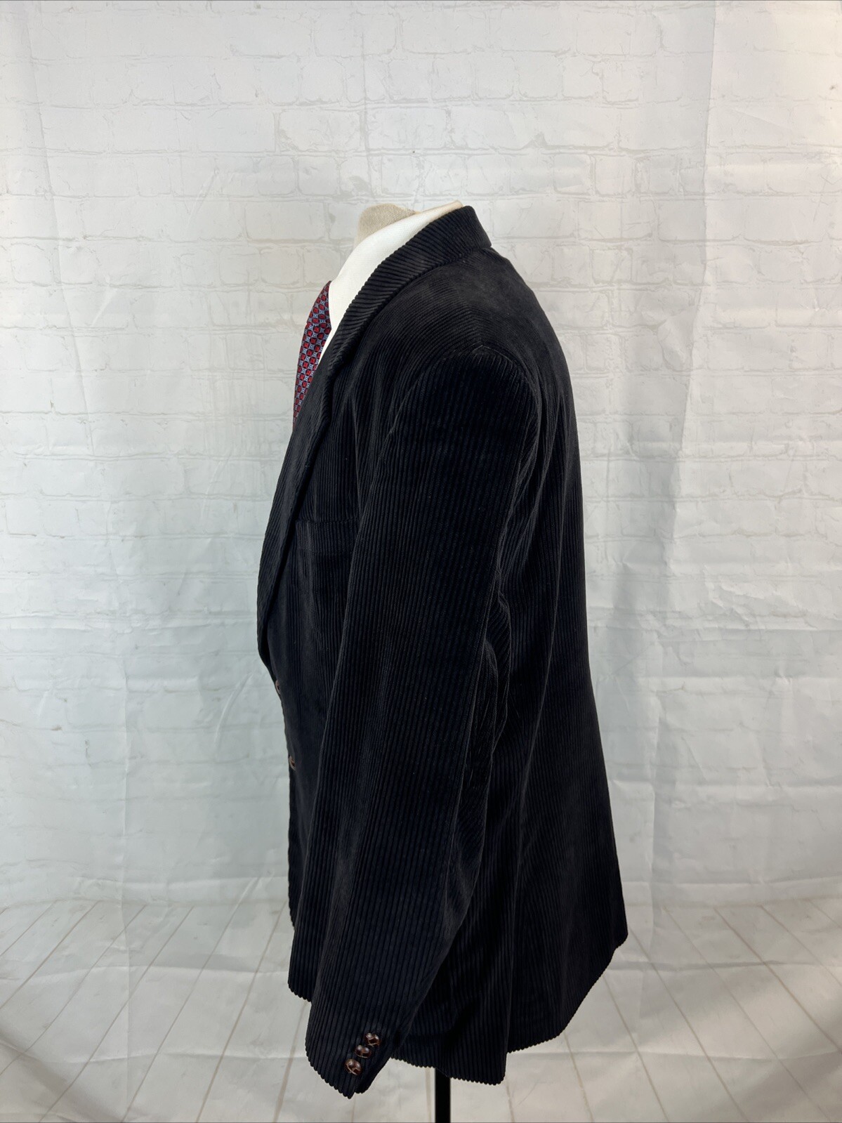 FALL/WINTER Custom Made Men’s Black Cotton Corduroy Blazer 44R $395