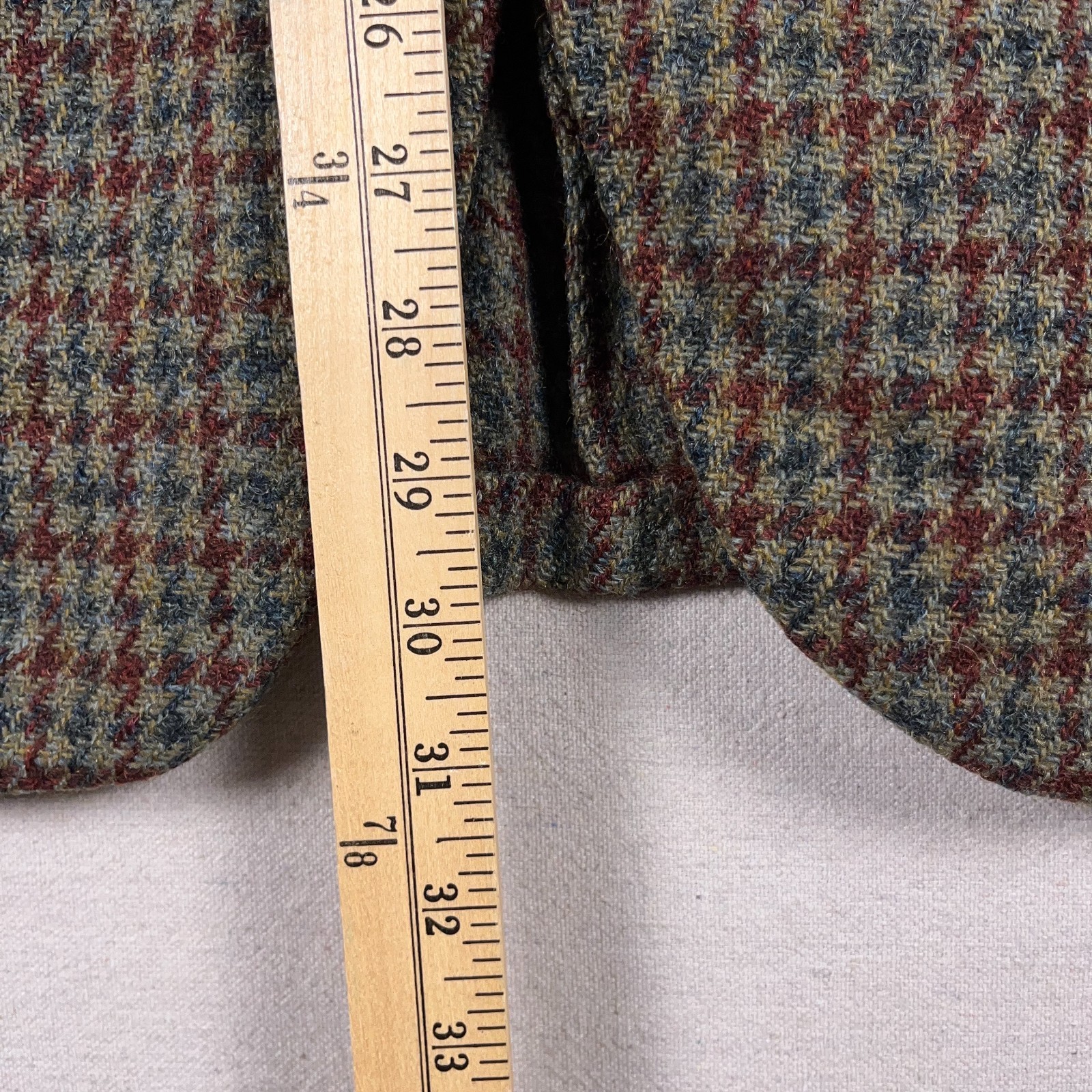 Vtg 50s Harris Tweed Blazer Mens 44R Brown Houndstooth Thomas Madison Smiths
