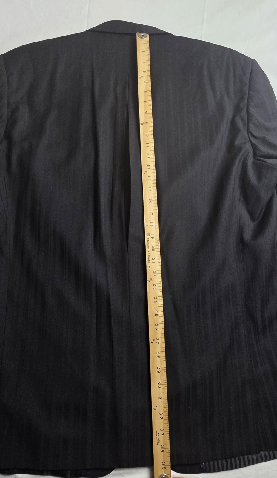 Mario Rossi Black Pinstripe 2 Piece Suit 4 Button Men 52L 44×32 Sharp Old Money