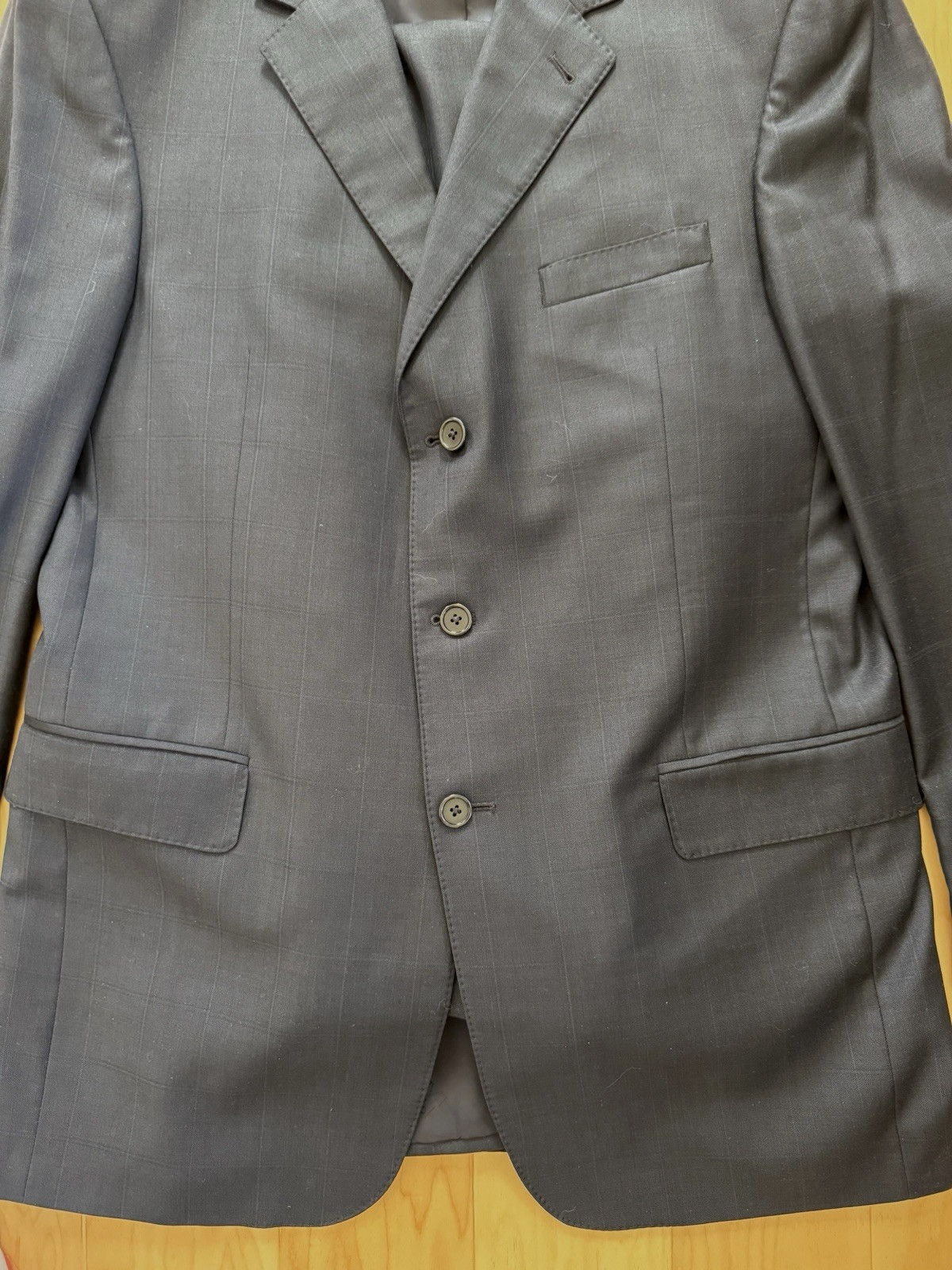 Jos A Bank Signature Gold 42L Navy Blue Wool 3 Button Suit Pants 36L 36W 34L