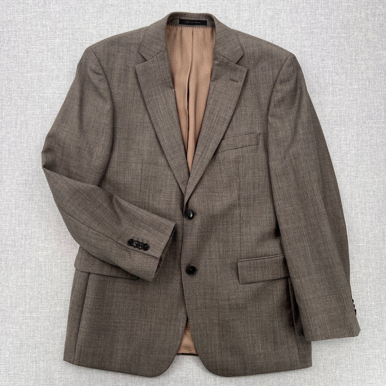 Hugo Boss Pasini2 Movie2 Virgin Wool Blazer Sport Coat Men 40S Brown Classic Ivy