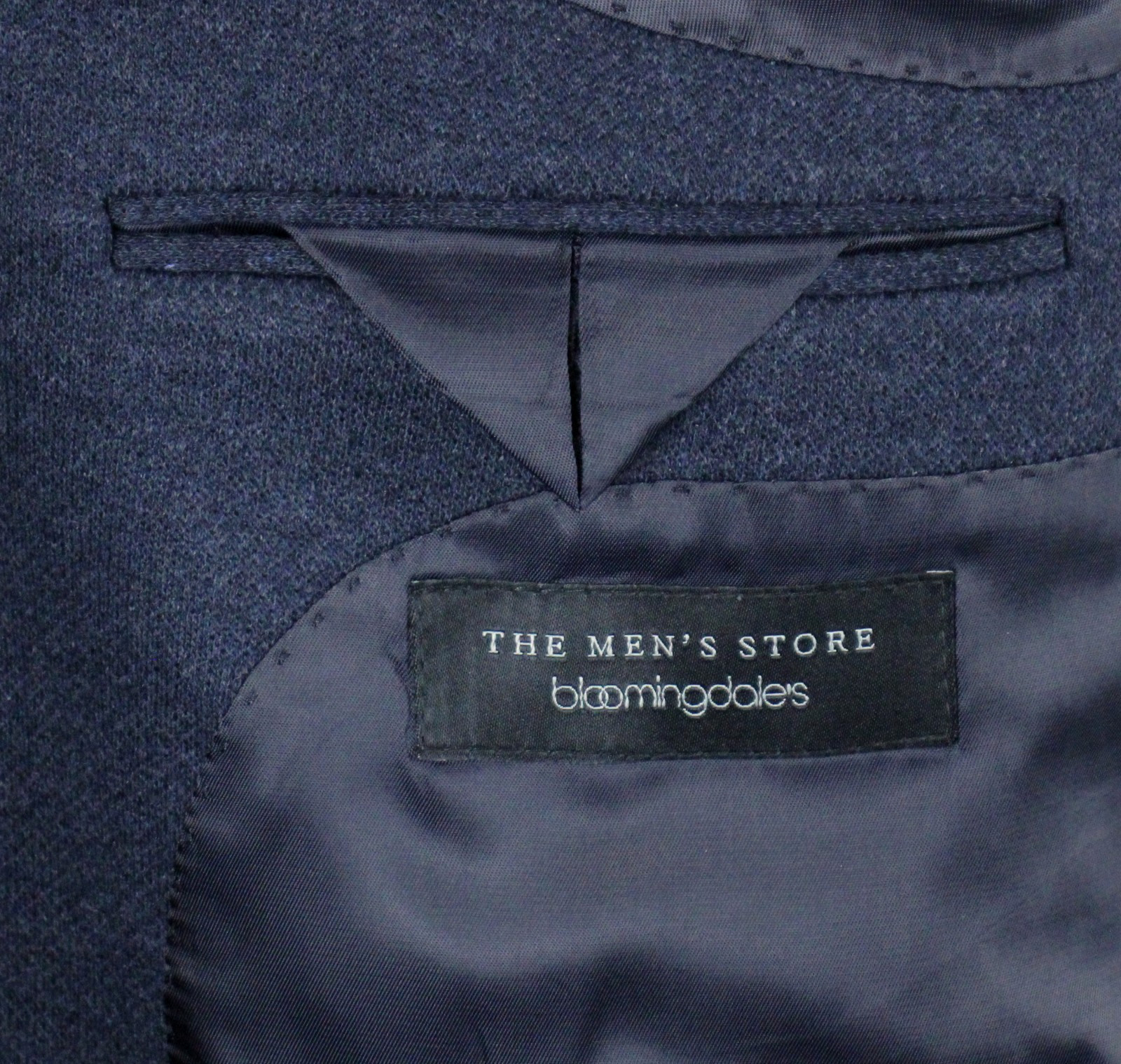 Men’s Store Bloomingdale’s Sport Coat 44 R Navy Jersey Cotton Linen Soft Jacket