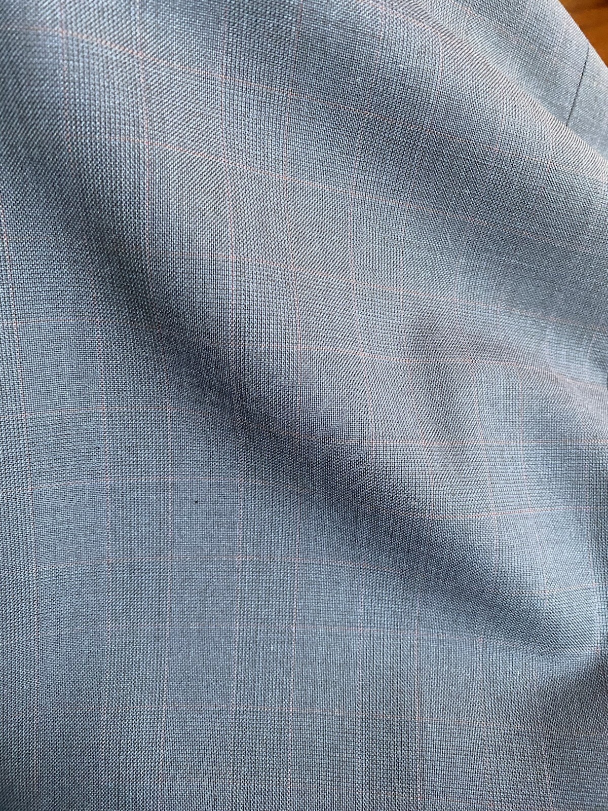 VTG Hart Schaffner Marx Men Navy Blue Windowpane Blazer 48 (see measurements)