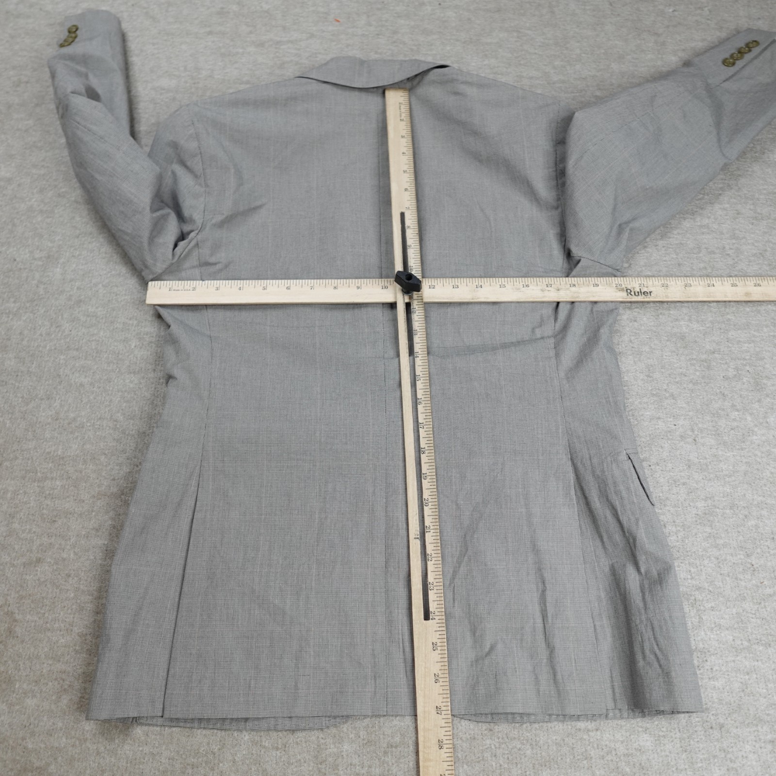 J.Crew Sport Coat 38S Gray Ludlow Slim Unstructured Unlined Japanse Windowpane