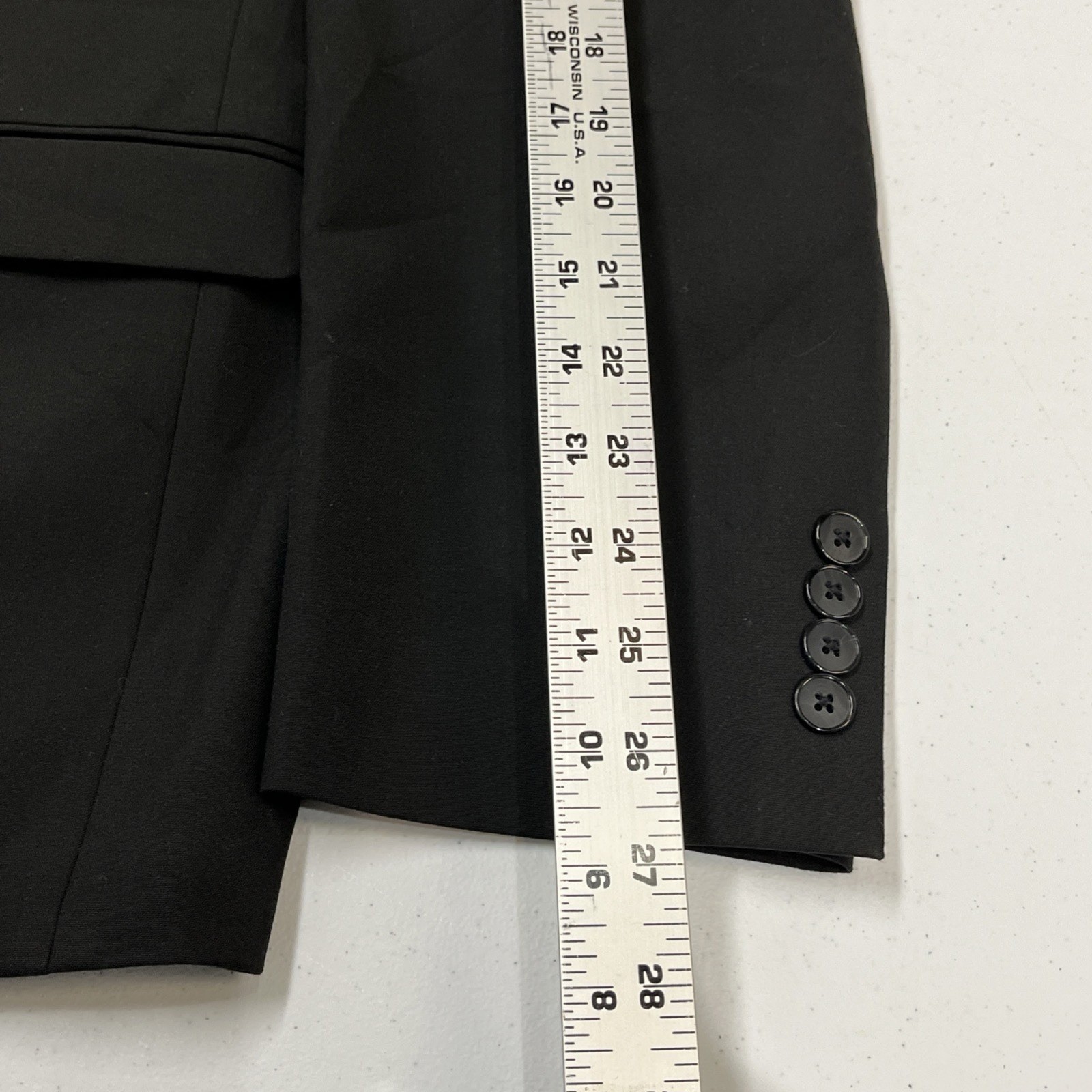 Van Heusen Blazer Mens 48R Black Jacket Sports Coat Slim Fit Office Career Event