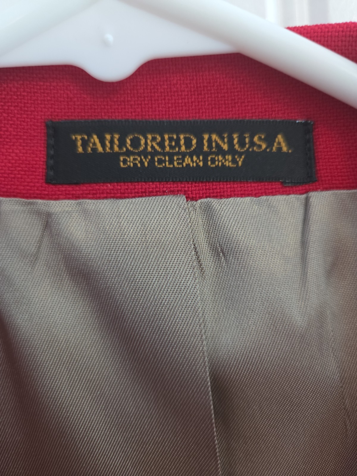 NEW Old Stock The Marine Shop Mens 48R Red Scarlett Blazer Sport Coat USMC