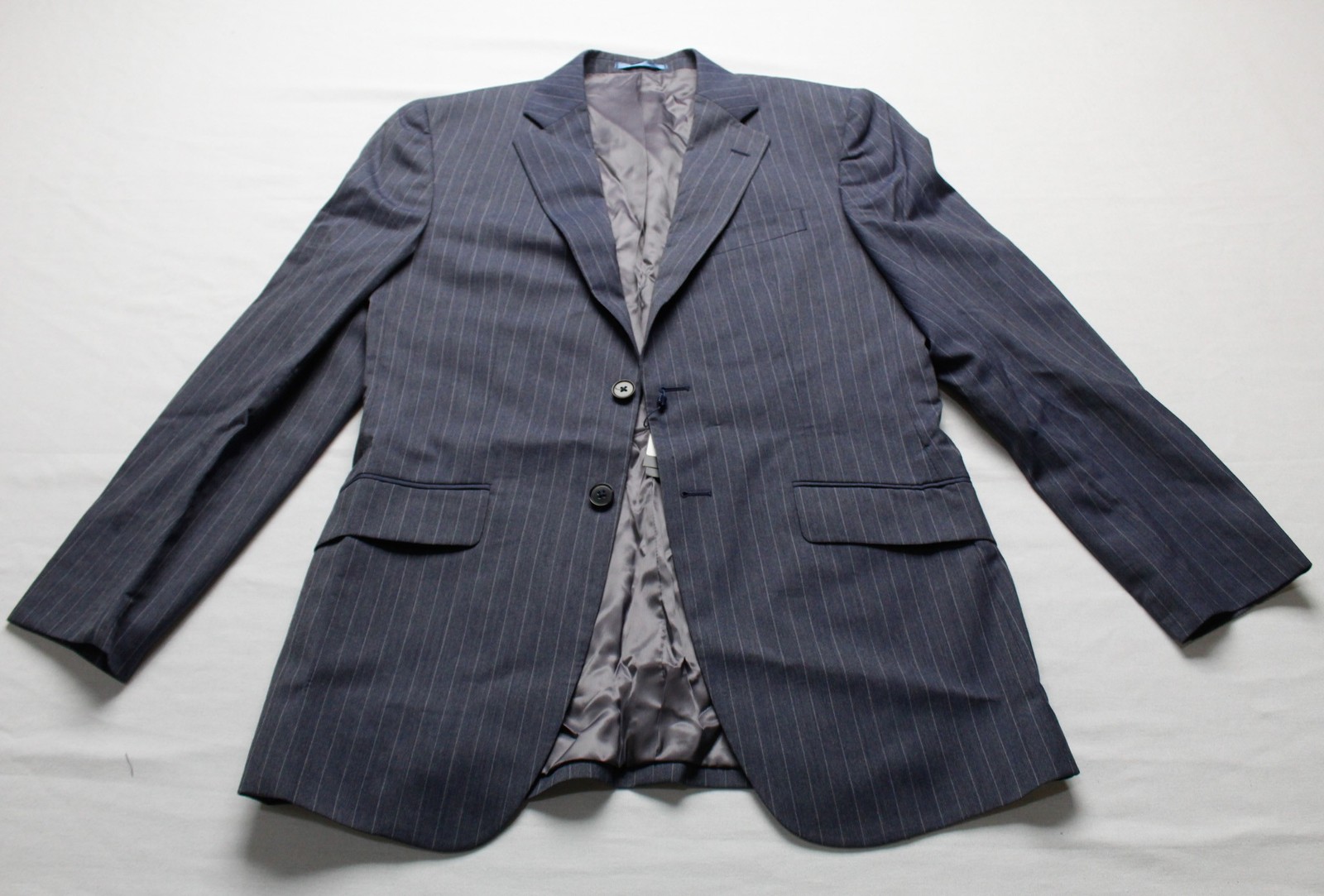 Charles Tyrwhitt Men’s Airforce Stripe Panama Suit Jacket ZG3 Blue Size 38R NWT