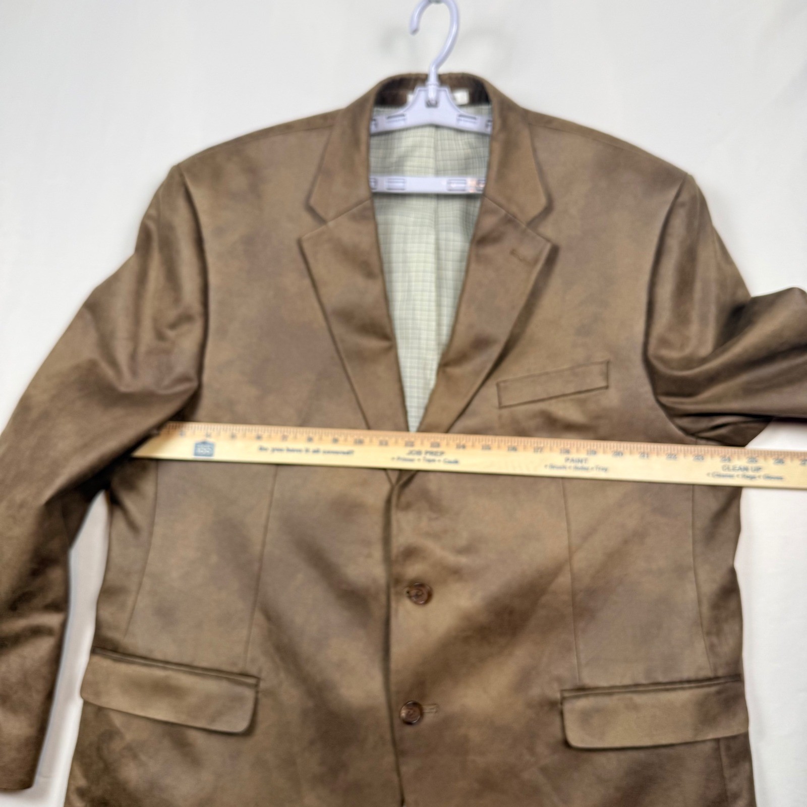 Lauren Ralph Lauren Mens Blazer Brown 48R Cotton Polyester Utility Press