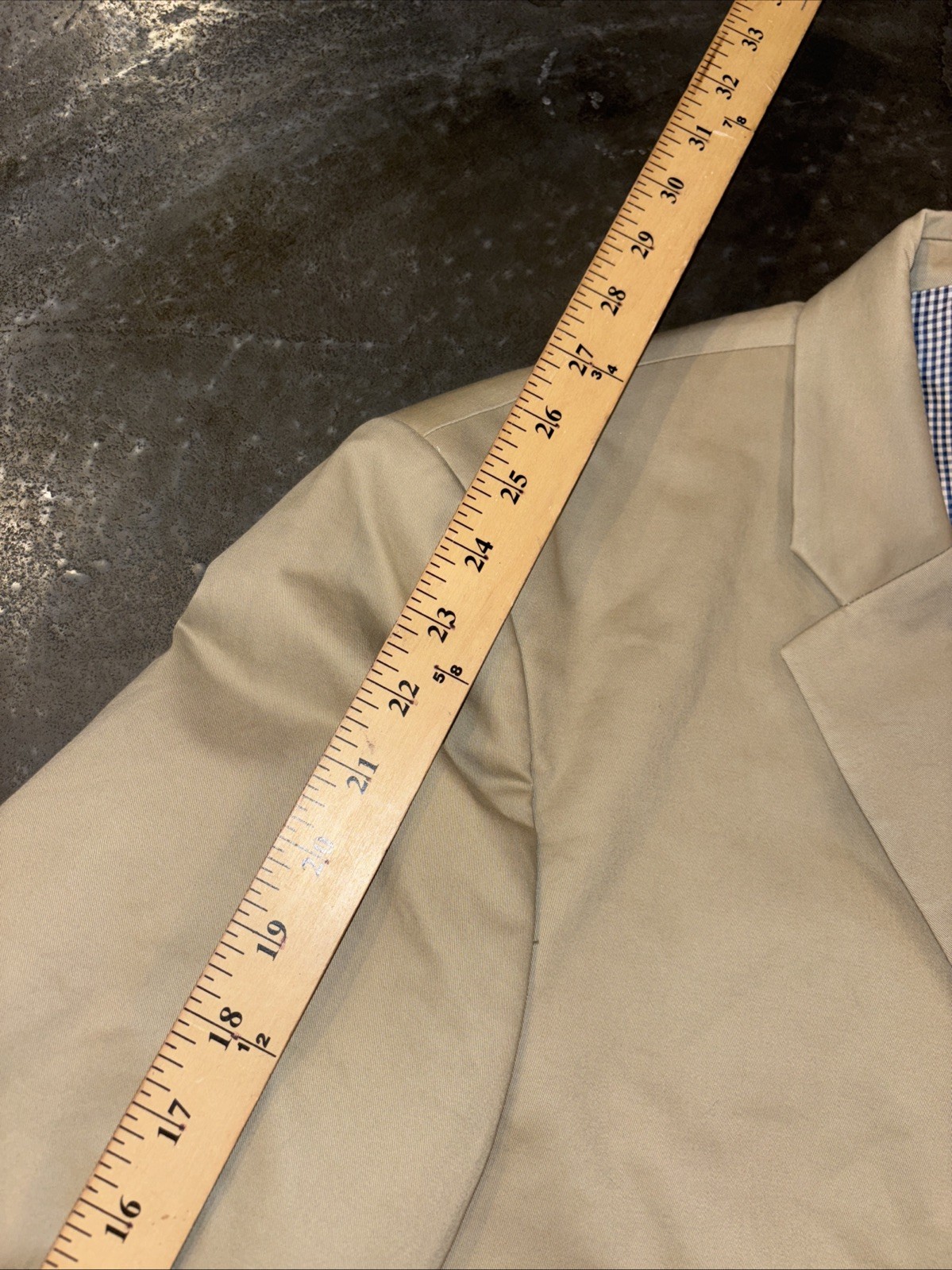 Banana Republic Sport Coat 46R Standard Fit Tan Beige Cotton Stretch Casual