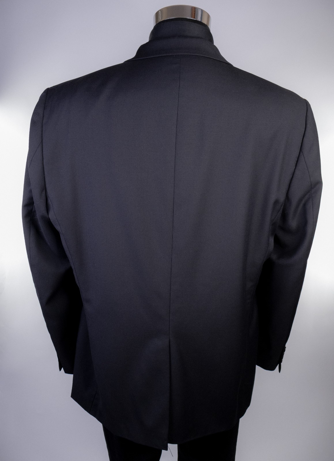 Ralph Lauren Solid Black Suit Jacket Sport Coat Blazer Two Button Sz 46L Wool