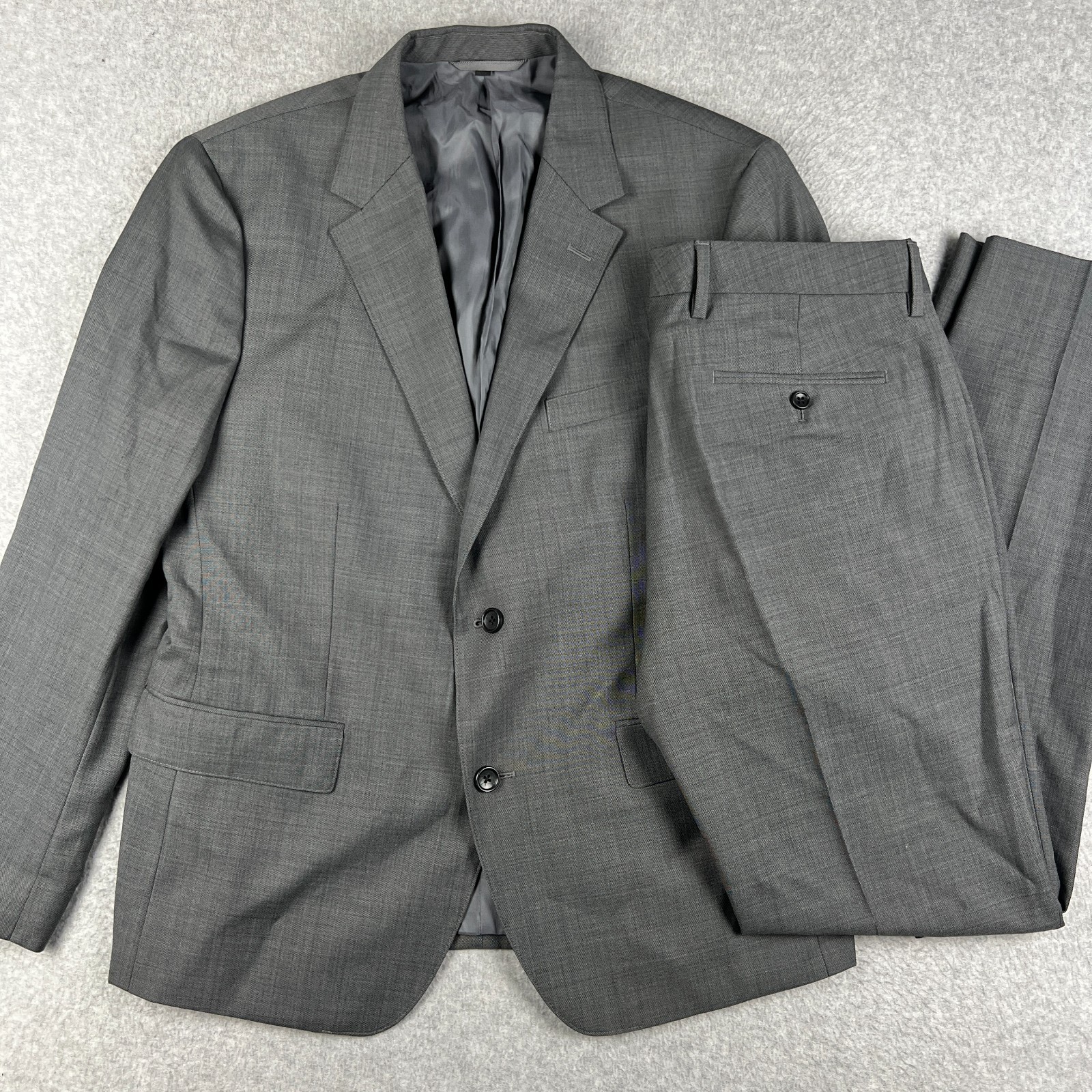 NEW Bonobos Wool Suit Set Blazer Coat Pants 42S Mens 34×32 Grey Standard Fit