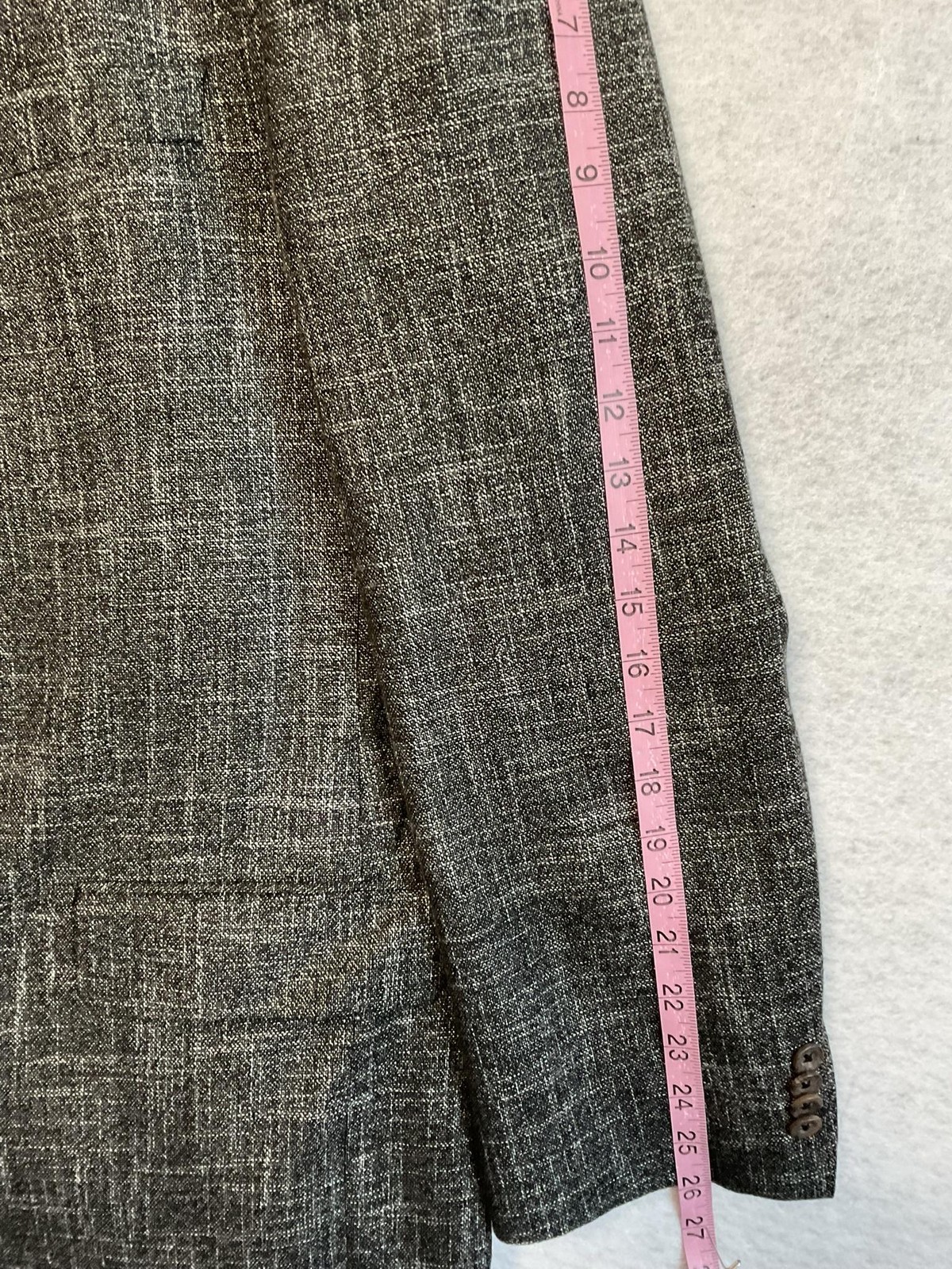 Jack Victor Sport Coat Mens 46L Gray Wool Bamboo Tweed Blazer Business Canada