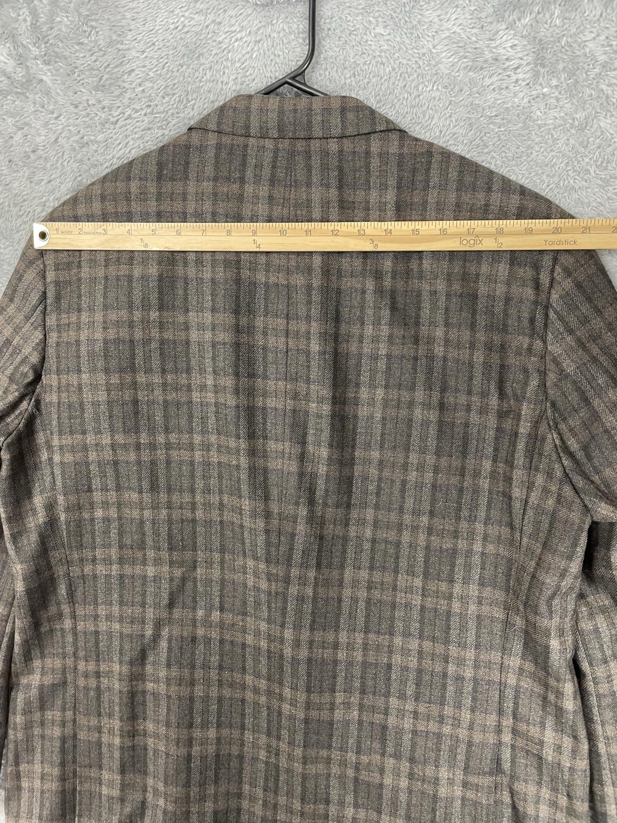 Samuelsohn Sport Coat Mens 48L Brown Plaid Wool Cashmere Soft Tweed Canada