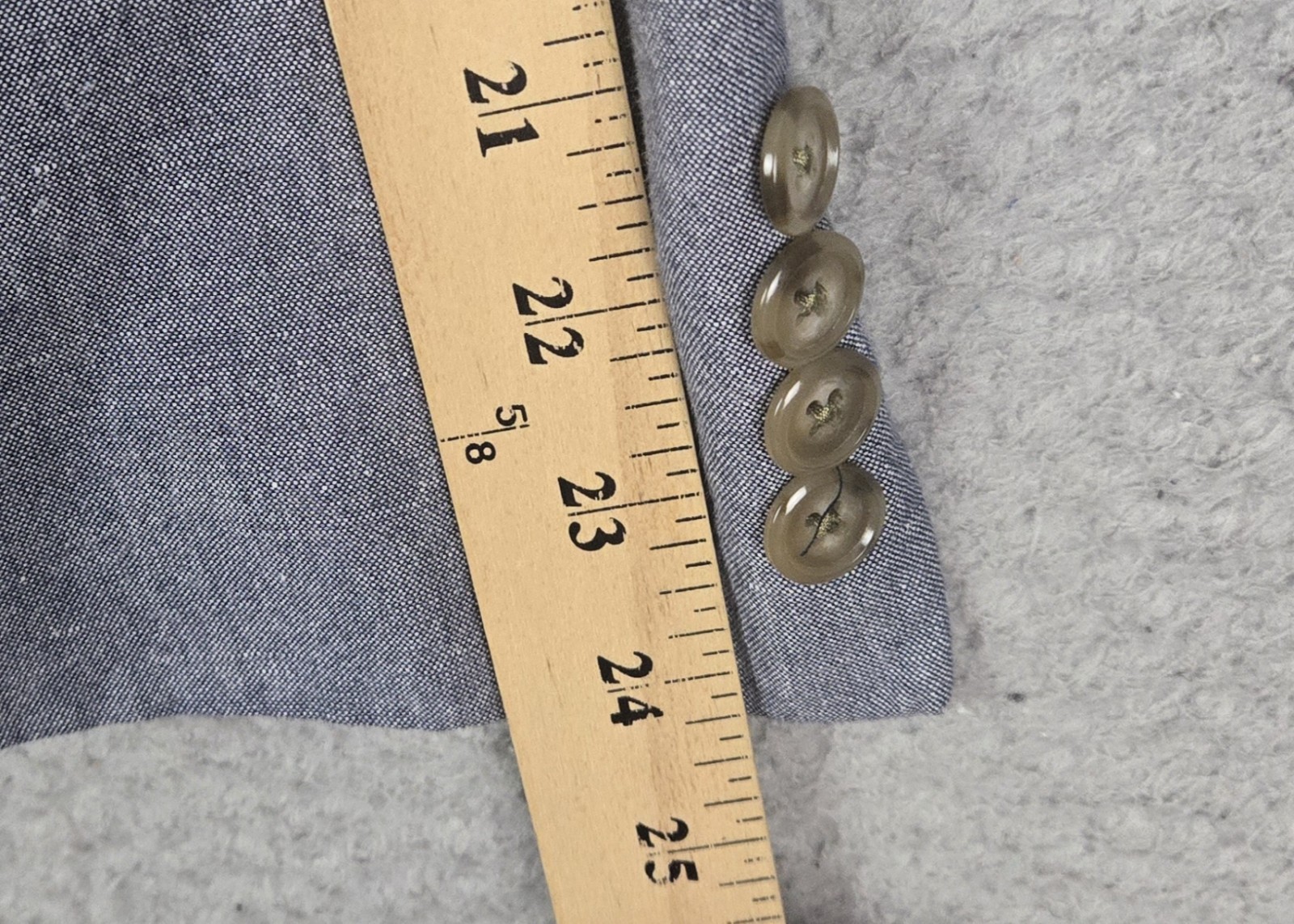 J. CREW Ludlow Unstructured Blazer Marled Slate Blue Cotton & Linen Blend 36S