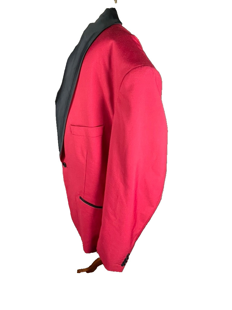 Coofandy Mens Jacket Extra XLarge Suit Pockets One Button Red Tails Padded