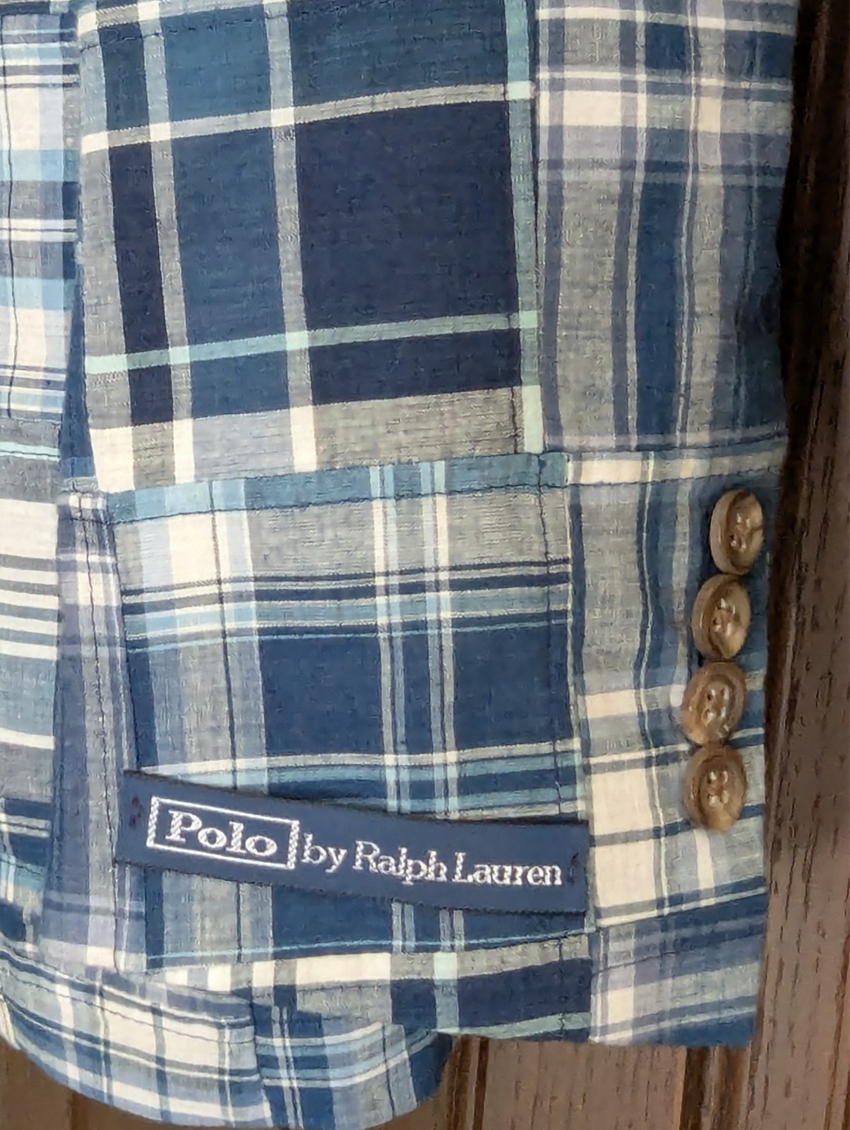 POLO Ralph Lauren Blue Label Soft Patchwork Indigo Suit Jacket, Size 44 R – NWOT