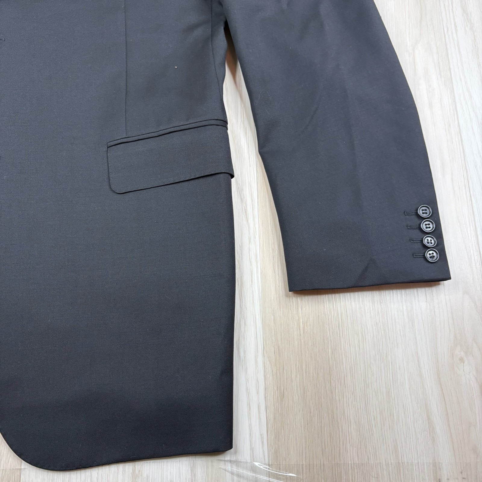 Canali Men’s Black Wool Classic Fit Notch Lapel Two Button Blazer Jacket Size XL