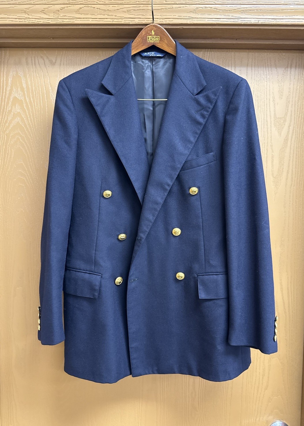 Polo Ralph Lauren Late1970s/Ear1980 «Mr._» Era Doublebreasted Doeskin Blazer 41L