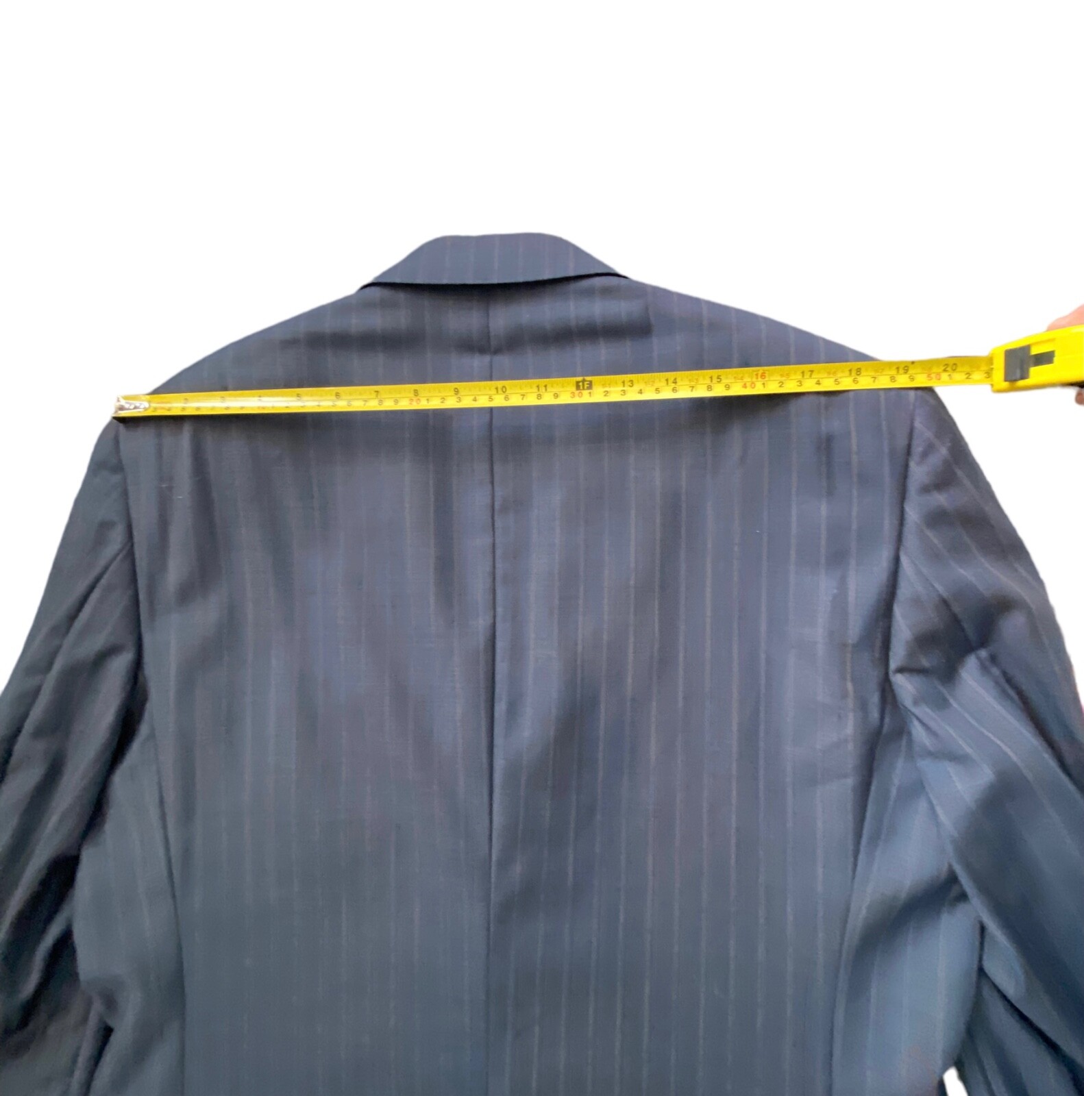 NWT Jos A Bank Marine Blue Wide Stripe Sport Coat Suit Jacket Blazer 43L
