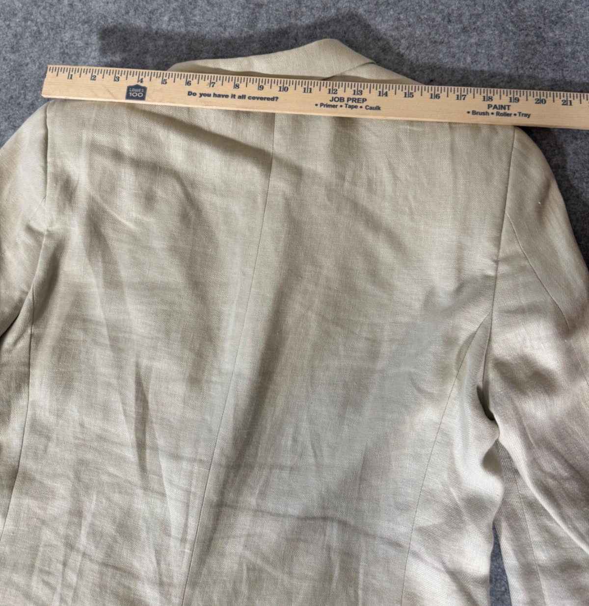 Lauren Ralph Lauren Blazer Jacket 42 Long RN90736 100% Linen Sport Coat Beige