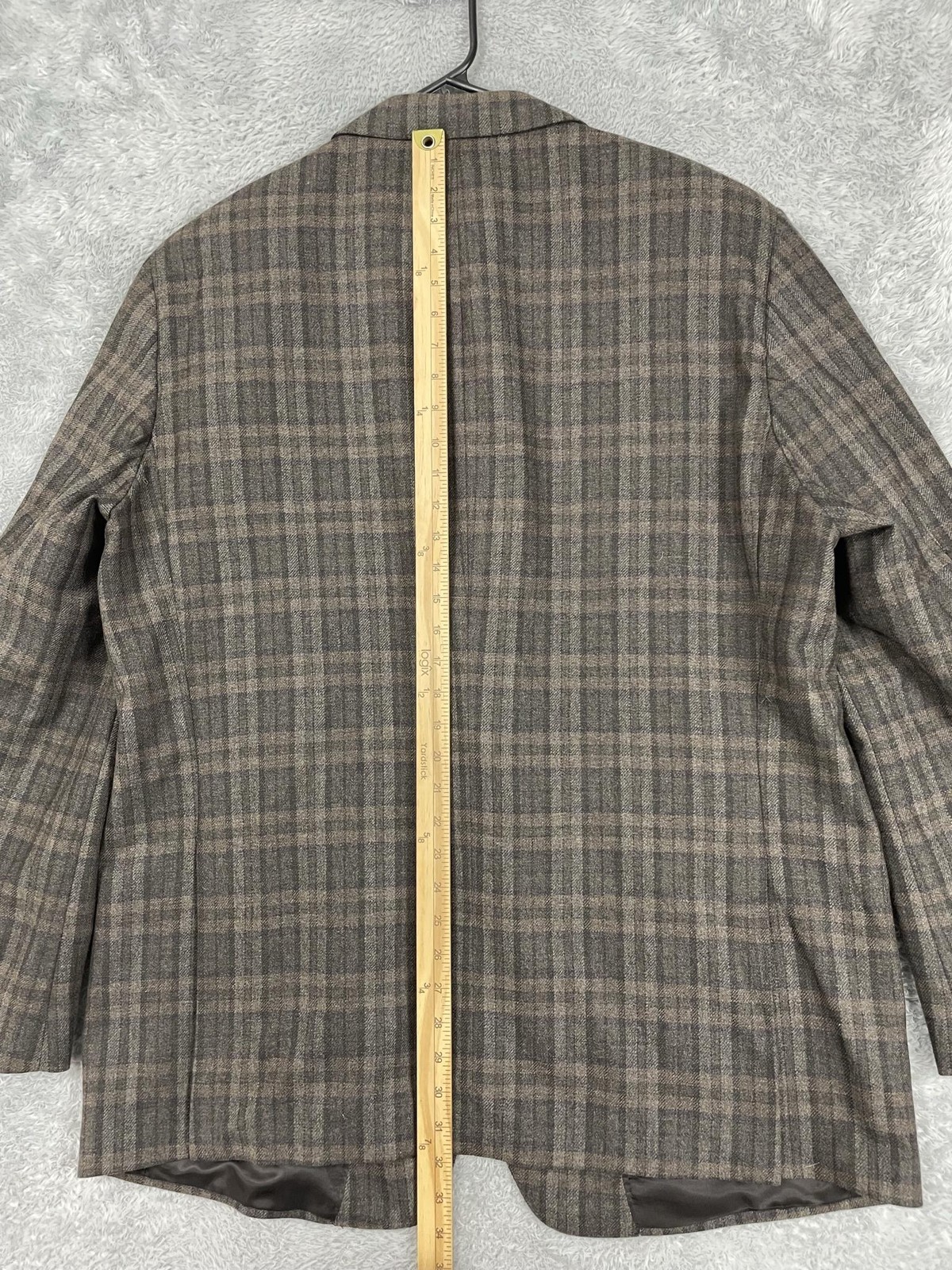 Samuelsohn Sport Coat Mens 48L Brown Plaid Wool Cashmere Soft Tweed Canada