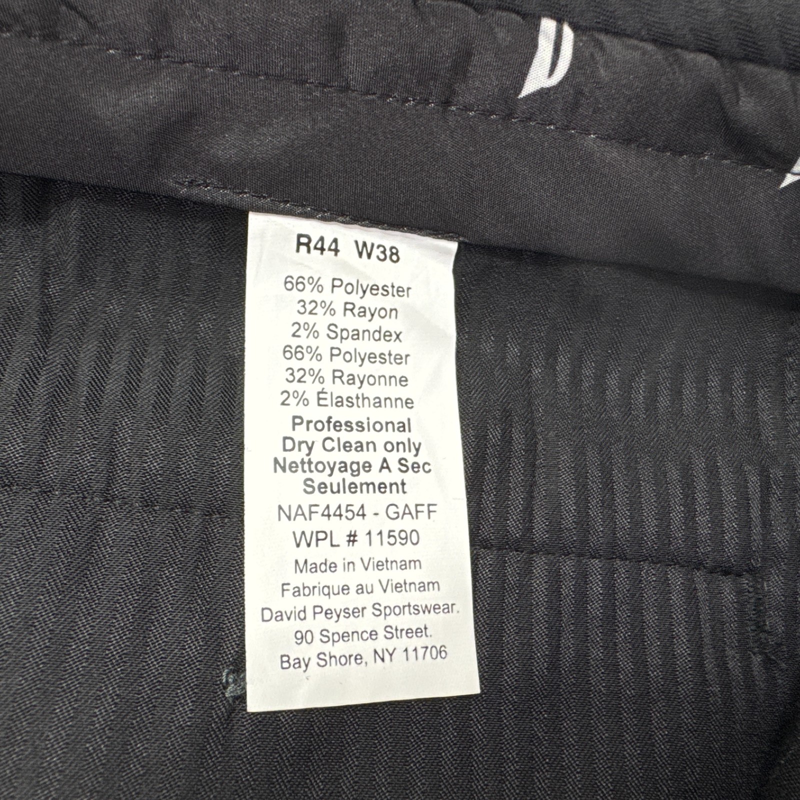 Nautica Mens 2-Piece Modern Fit Active Stretch Pinstripe Suit Black 44R 38W