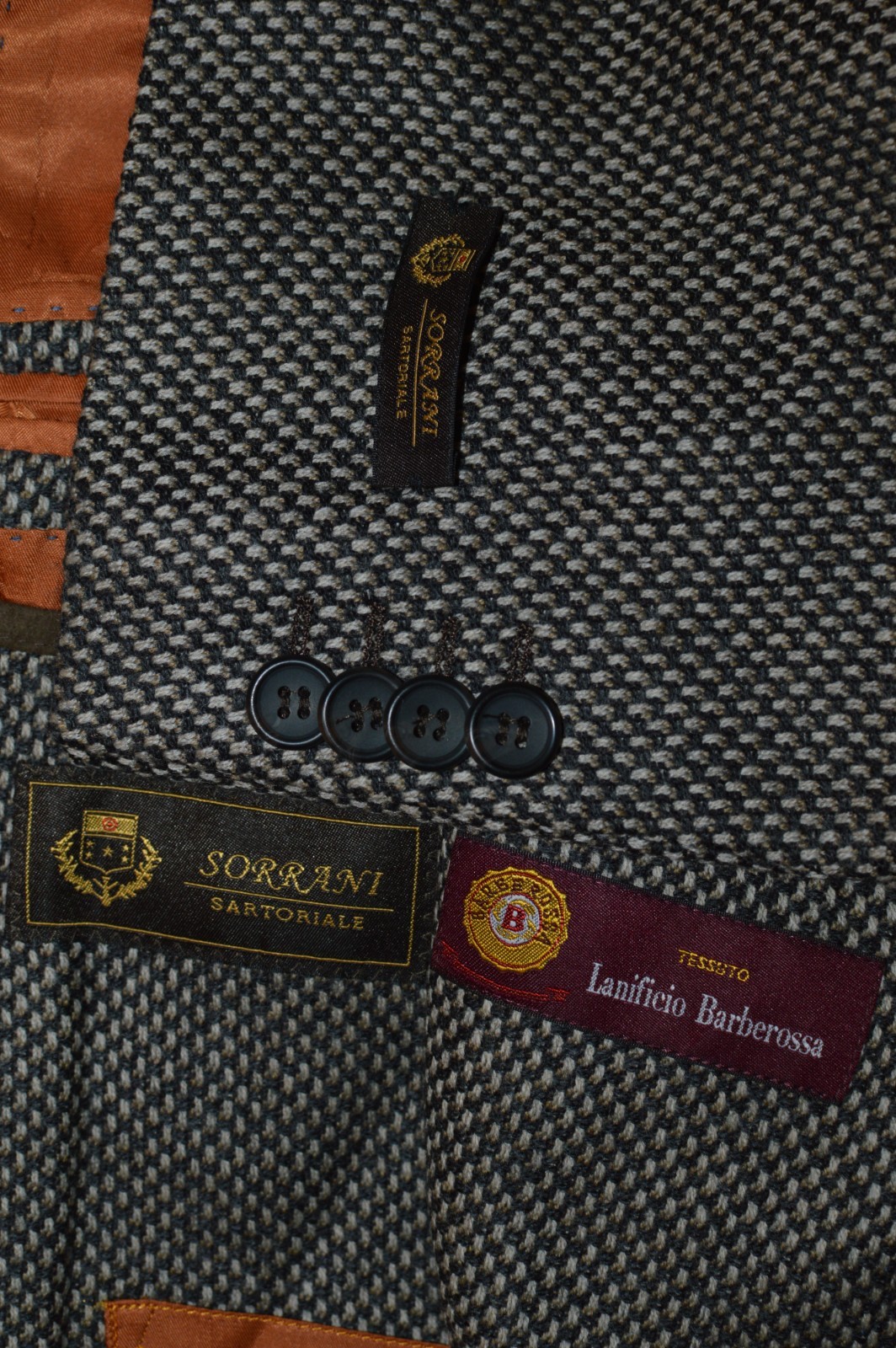 NEW EU 54L US 44L SORRANI Lanificio Barberossa Tweed Hacking Hunting Jacket blaz