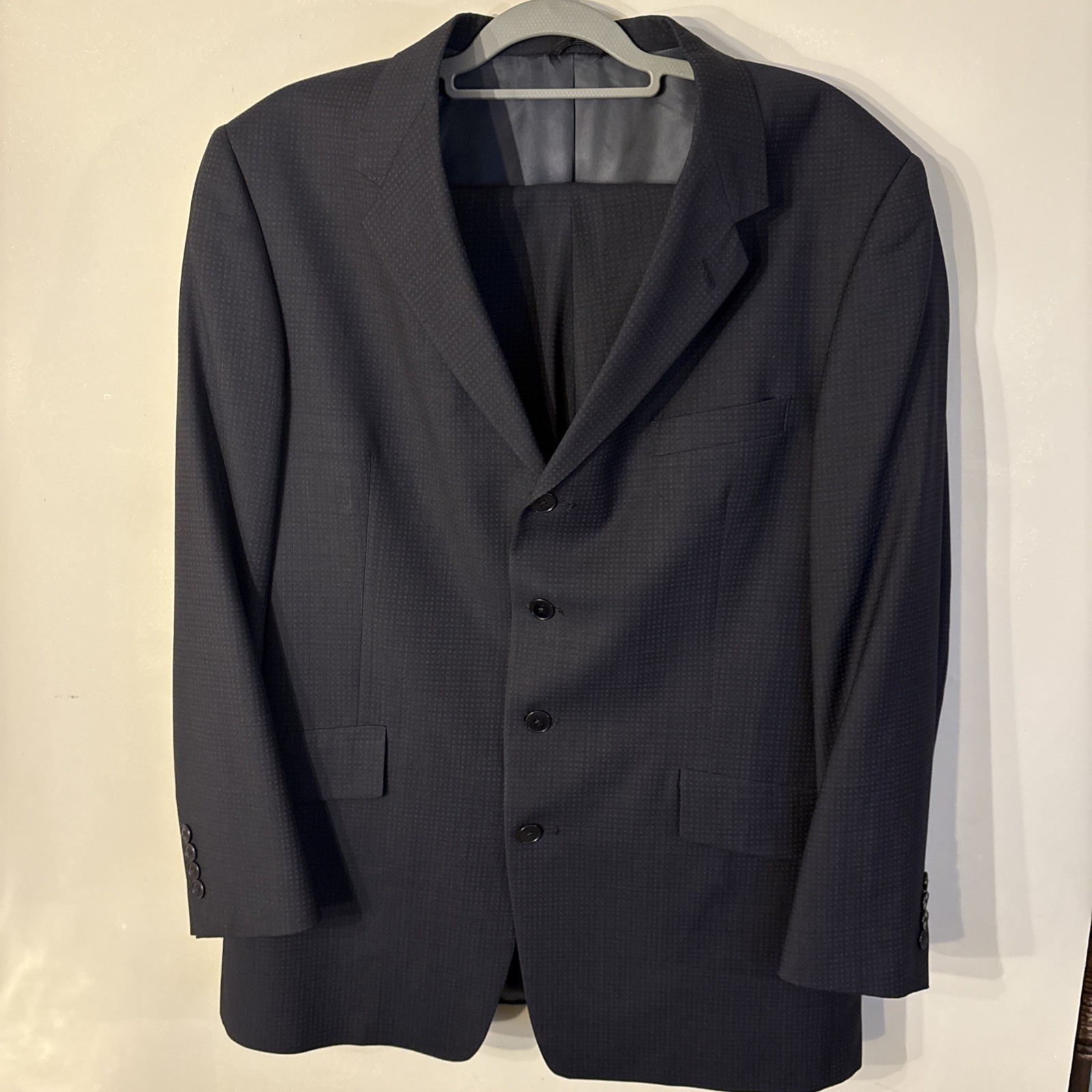 Kenneth Cole Collection Men’s 4 Button Blue Suit- See Photos For Size