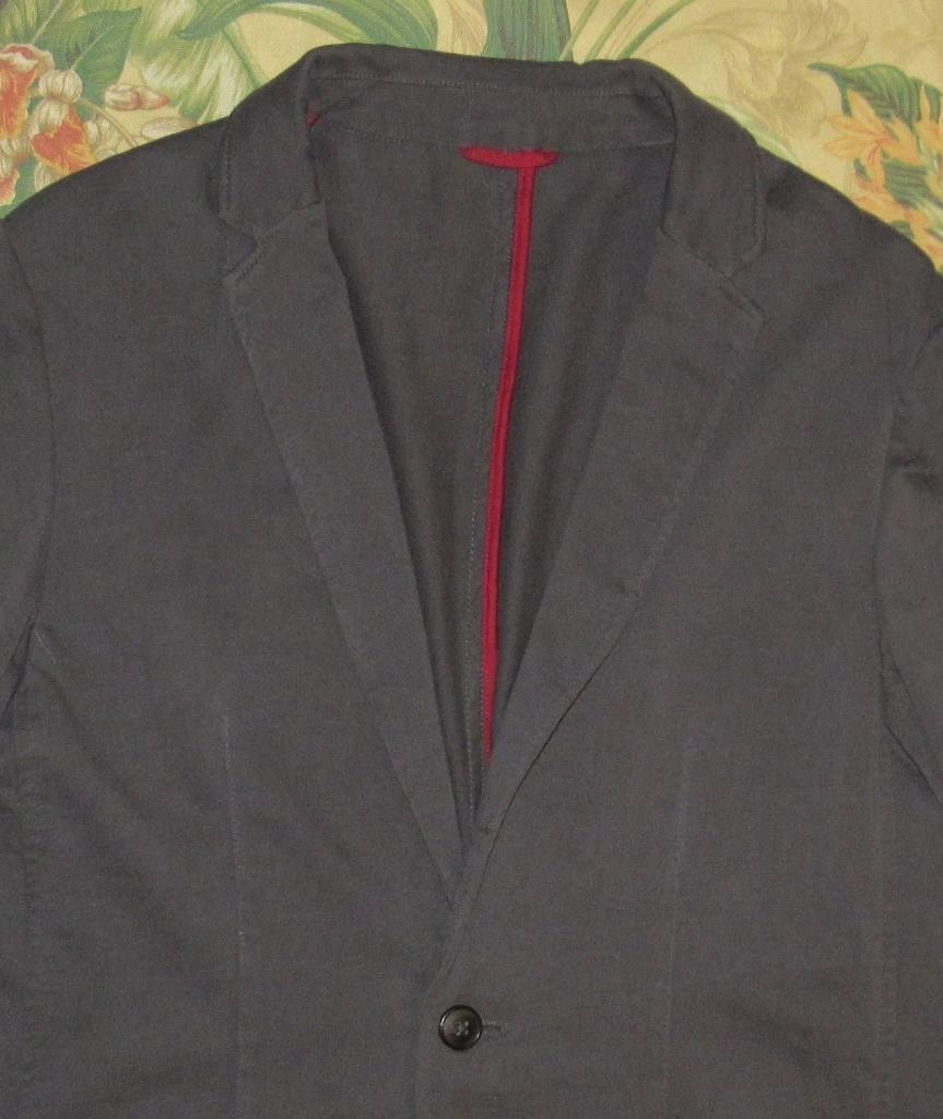 MARINE LAYER Grey Cotton Blend Unstructured Blazer Jacket 40