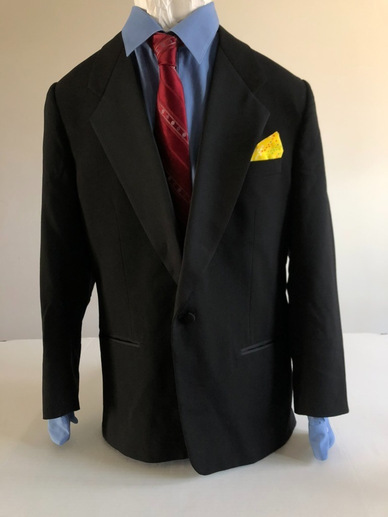 VTG Yve St Germain Mens Black Wool Suit Coat Jacket No Size Tag See Measurements