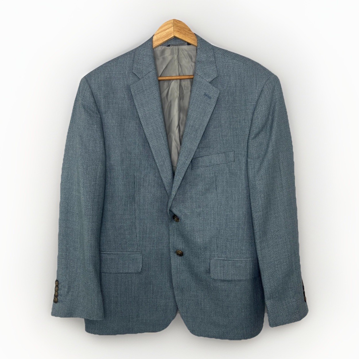 Ralph Ralph Lauren Blazer Mens 42S Silk Wool Sport Jacket Blue Microcheck Canada