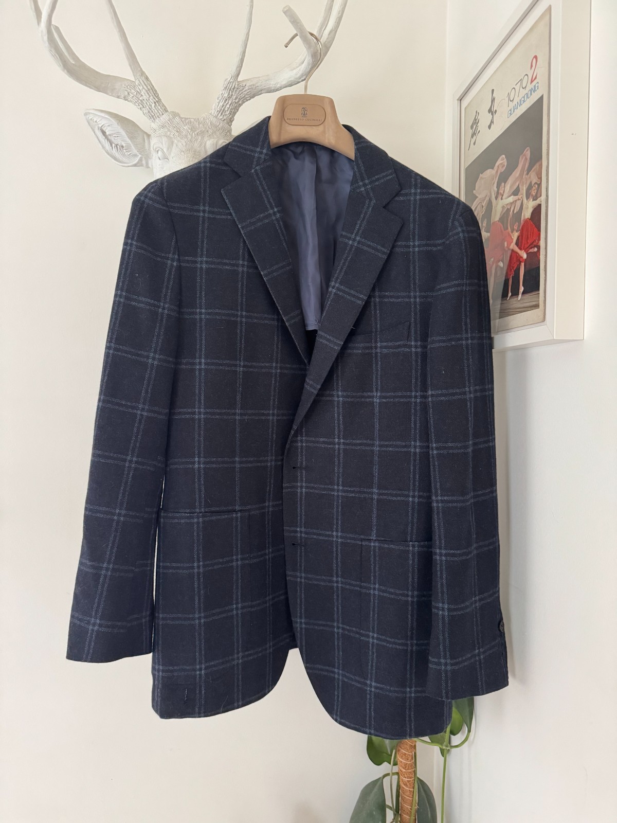 Suit Supply Wool Jacket Havana Patch Slim Cut NWOT Size 44