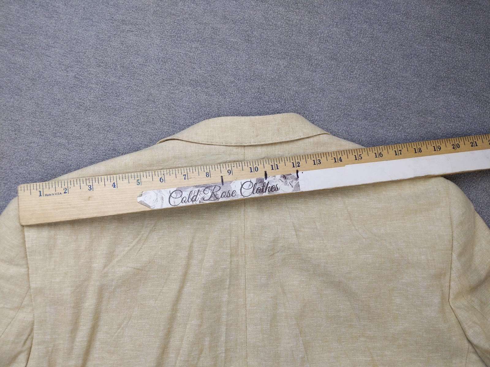 Joseph Abboud Blazer Mens 44 Long Beige Linen Cotton Slim Fit Sport Coat Jacket