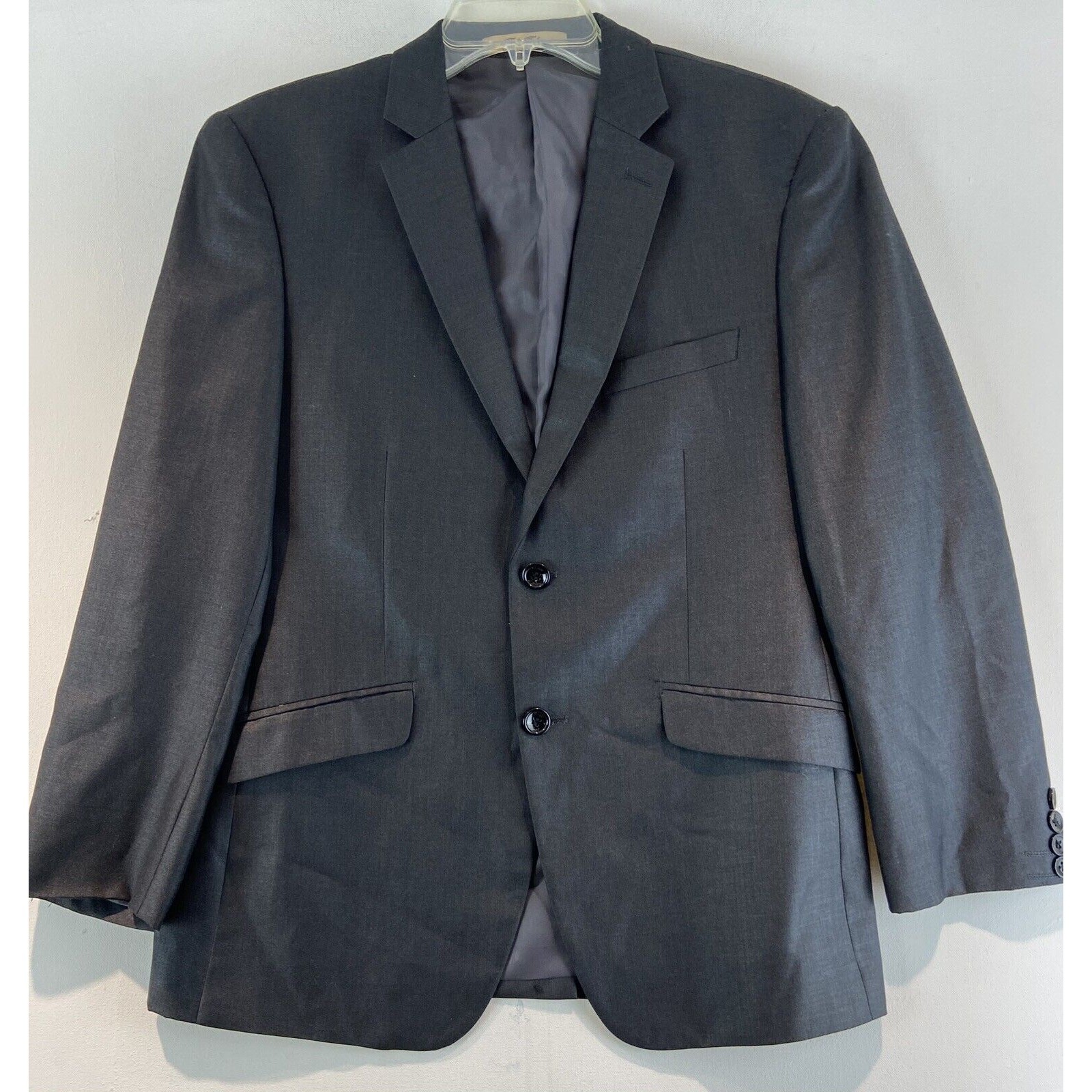 Fabio Fabrini Mens 1-piece Charcoal Gray Slim Short Suit Jacket Blazer Size 38