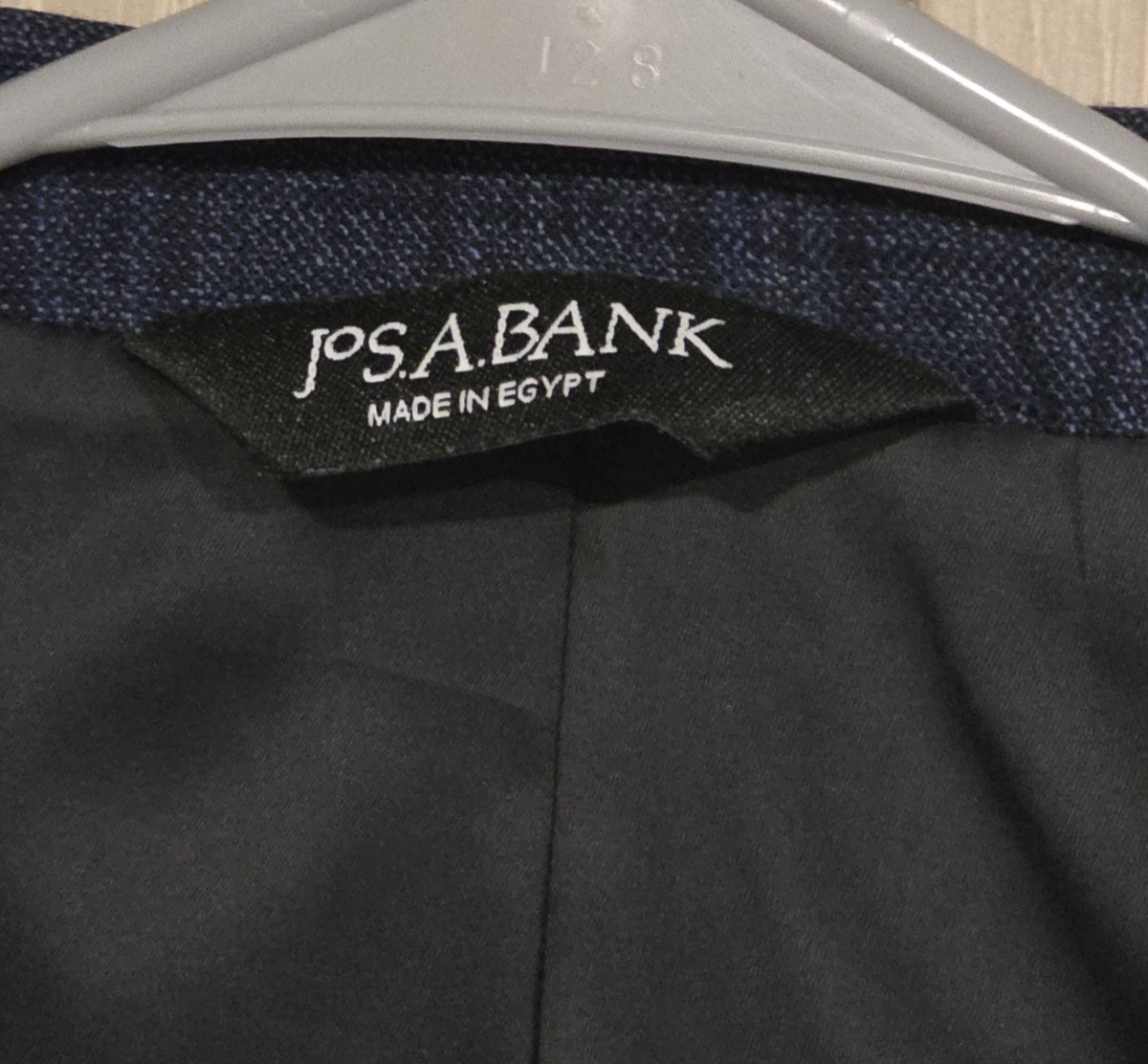 JOS A BANK Blazer Men’s 46S Tailored Fit Wool Navy & Blue Checks