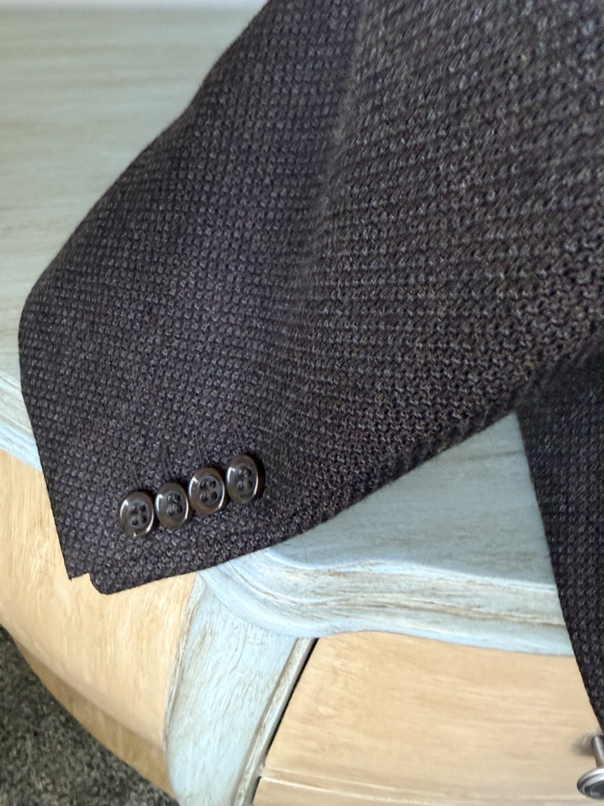 Stafford Sport Coat Merino Wool Mens 42 Reg Chocholate Brown Suit Jacket Classic