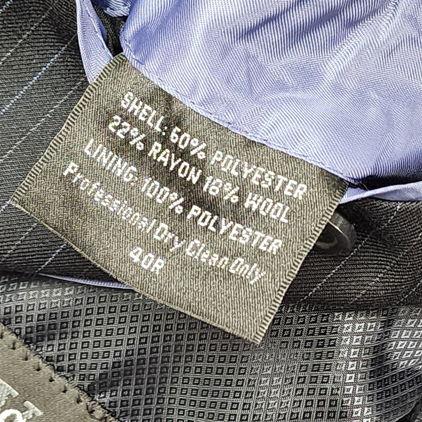Versini 40R 32×32 Gray Pinstripe Wool Blend Slim 2Btn 2Pc Mens Jacket Pants Suit