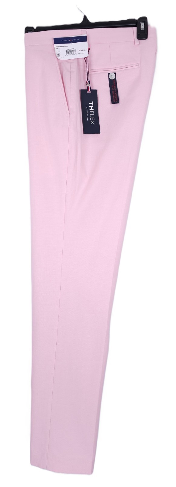 Tommy Hilfiger Mens Modern Fit 2 Piece Suit 46R 40×30 Light Pink Solid Chambray