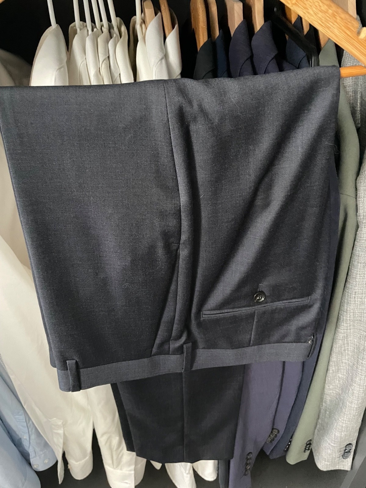 J.Crew Navy Worsted Wool Ludlow Suit 40R 33/32
