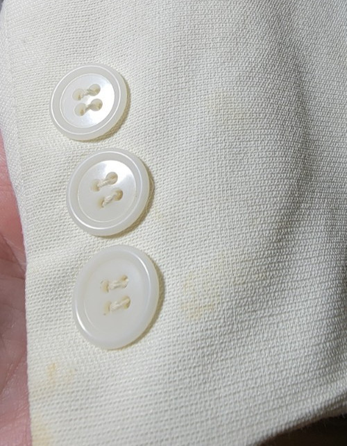 50s Vintage Ivory Shawl Lapel Dinner Jacket Tuxedo Gabardine Formal Prom 44 Lg