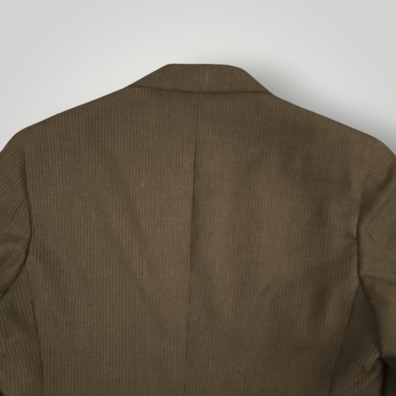 Vtg 70s Ivy Prep Hopsack Sack Jacket Mens 38R Tropical Wool Rope Stripe Taupe