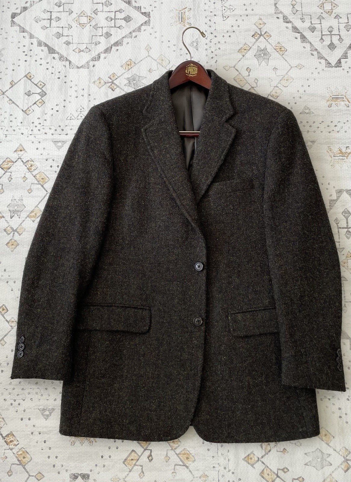 J Press – Harris tweed jacket 41R + wooden hanger and dust bag
