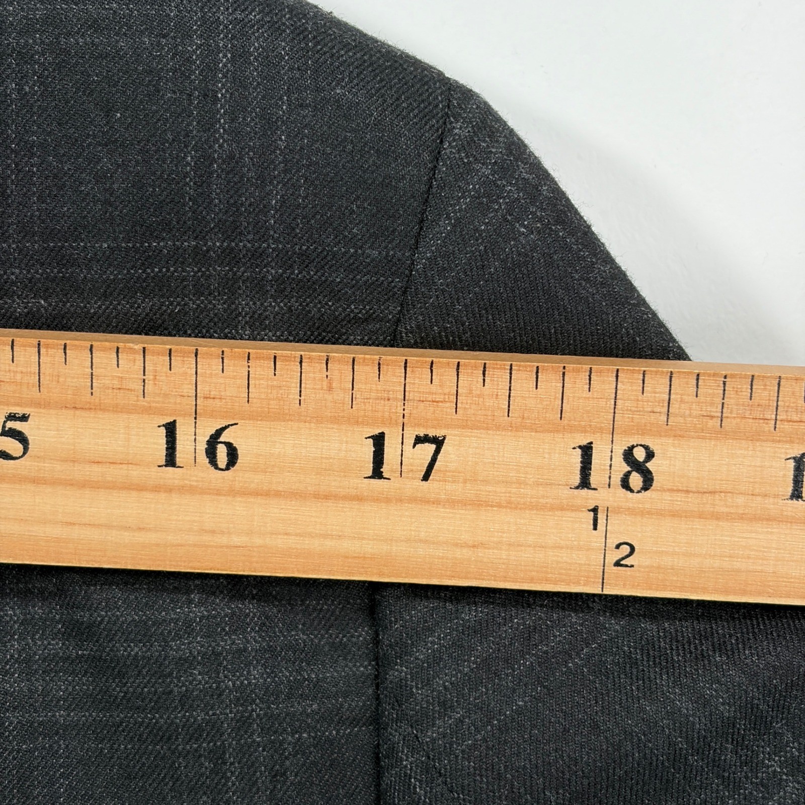 Ben Sherman Sport Coat Blazer Jacket Men 38S Gray Black Check Poly Rayon 2 Btn