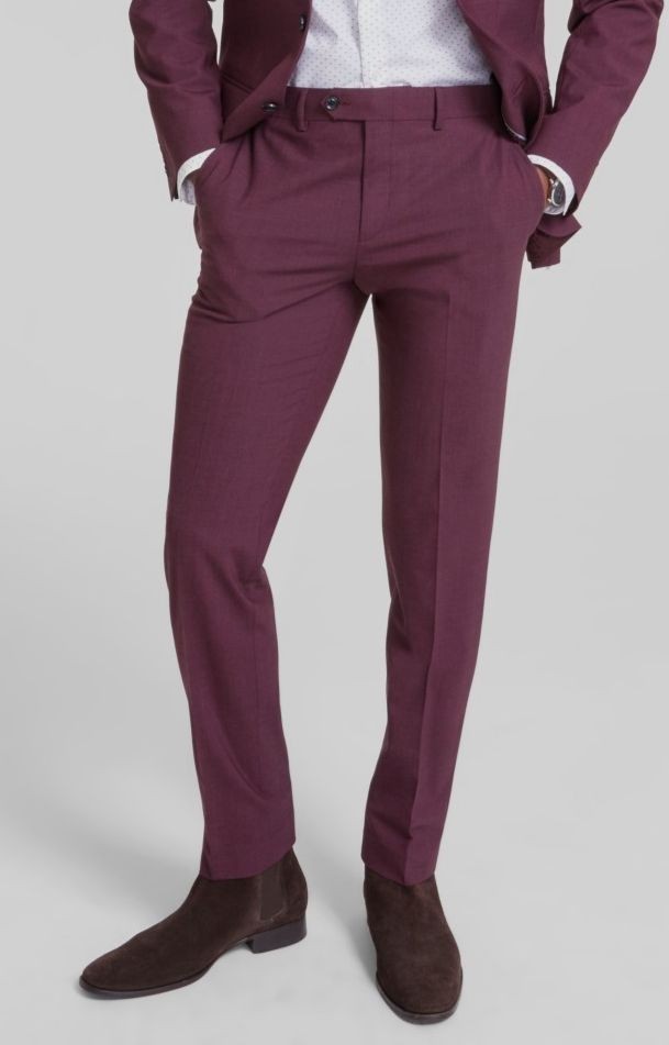 Bar III Men’s Red Slim-Fit Wool Blend Seperate Suit Pants Size 33W 30L