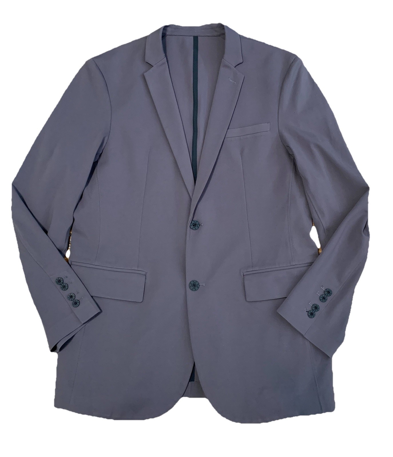 xSuit Blazer Mens 44L Performance Sport Coat Jacket Grayish/Blue EUC Pockets