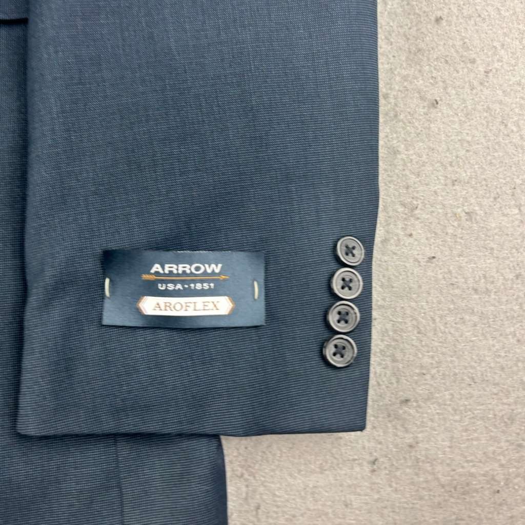 Arrow Blazer Mens 42 Long Blue Modern Fit AroFlex Button Up Suit Seperate NWT