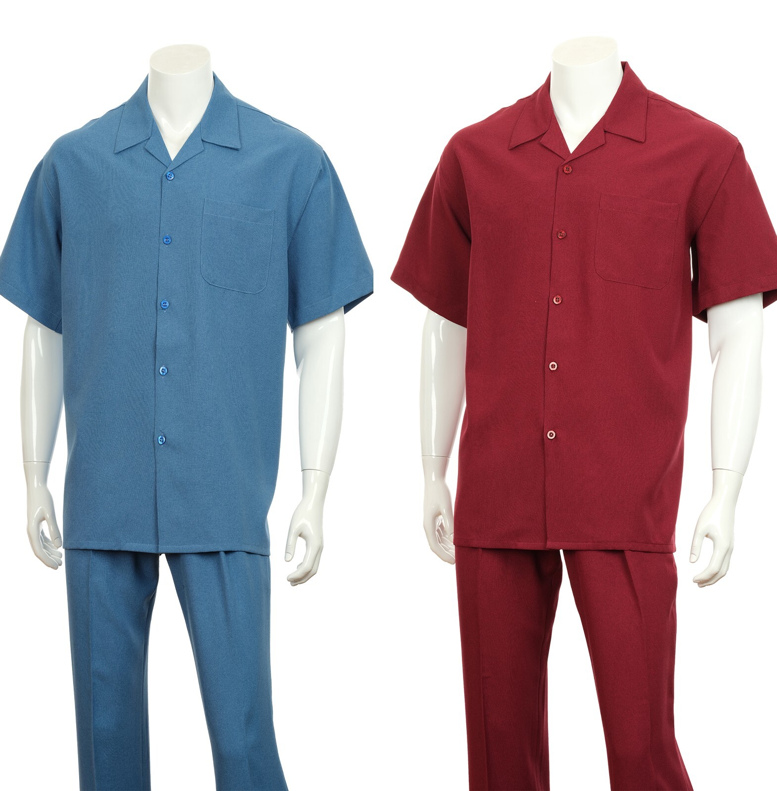 Men’s 2 Piece Walking Suit Polyester Solid Design By Fortino Landi M2975